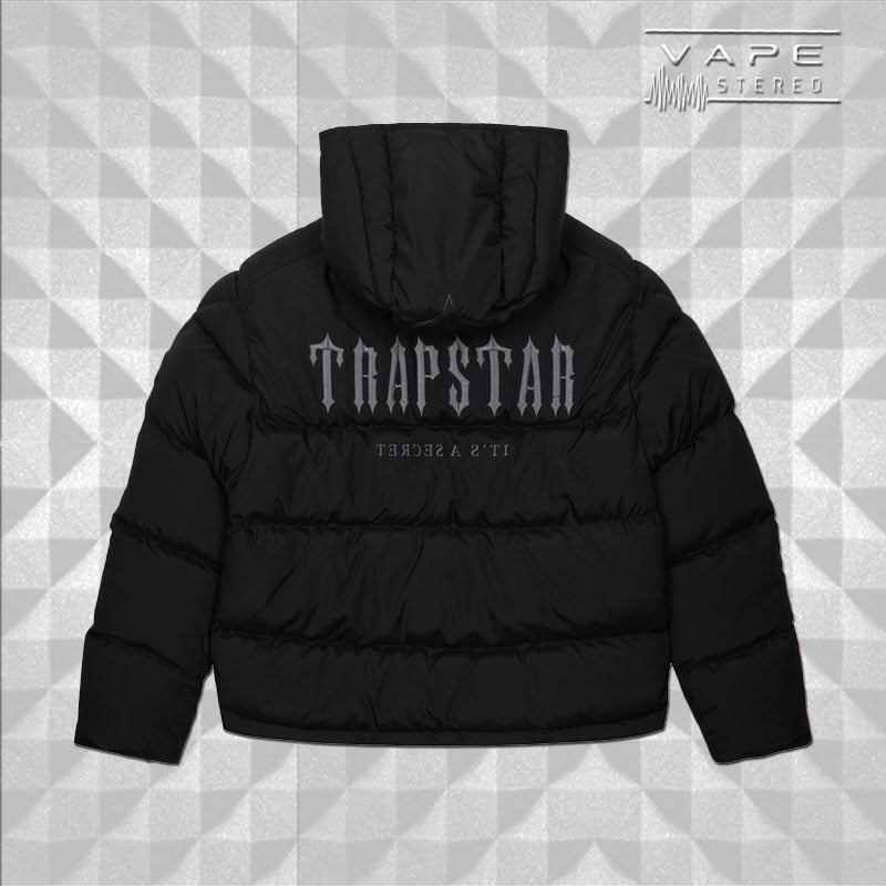 TRAPSTAR - DECODED HOODED PUFFER 2.0 - BLACK - [Size: M]